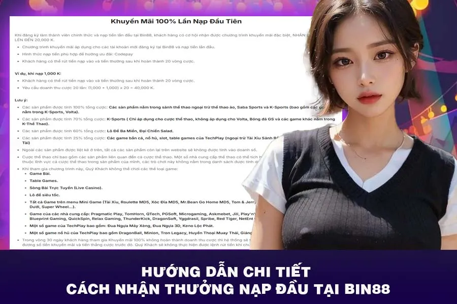 Hướng Dẫn Chi Tiết Cách Nhận Thưởng Nạp Đầu Tại Bin88